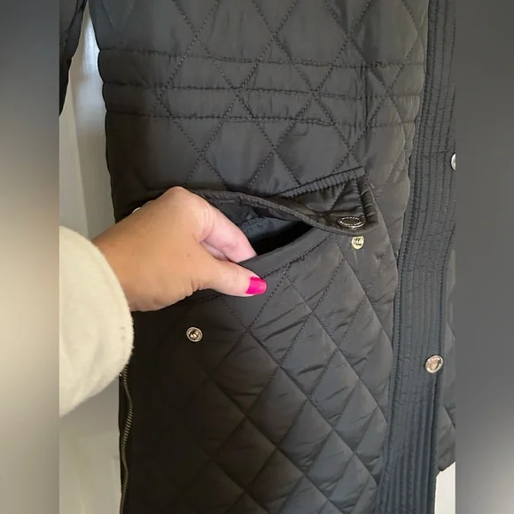 Women’s Faux-Fur-Collar Quilted Coat by Michael Kors - Picture 5 of 15